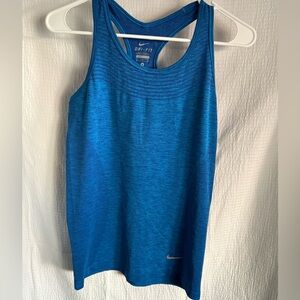 Nike Blue Fitted Ribbed Tank Top